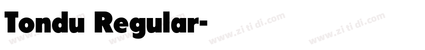 Tondu Regular字体转换